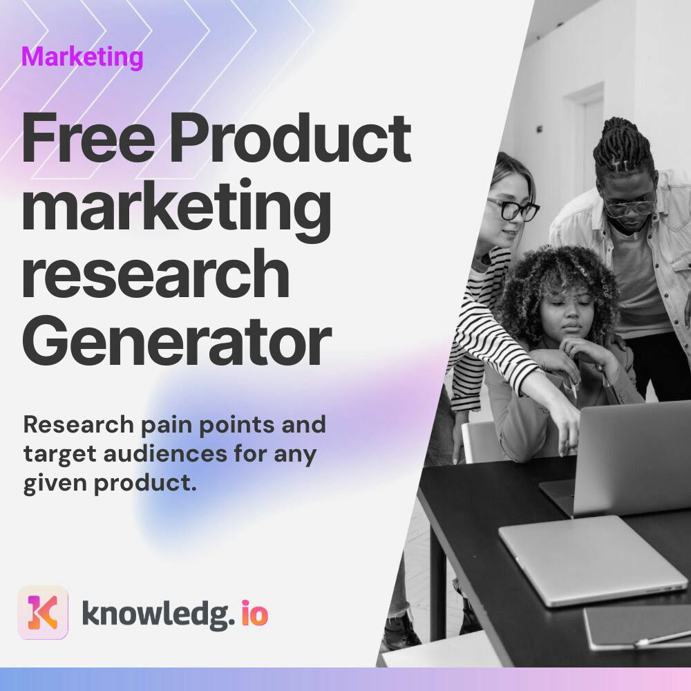 Free Product marketing research Generator