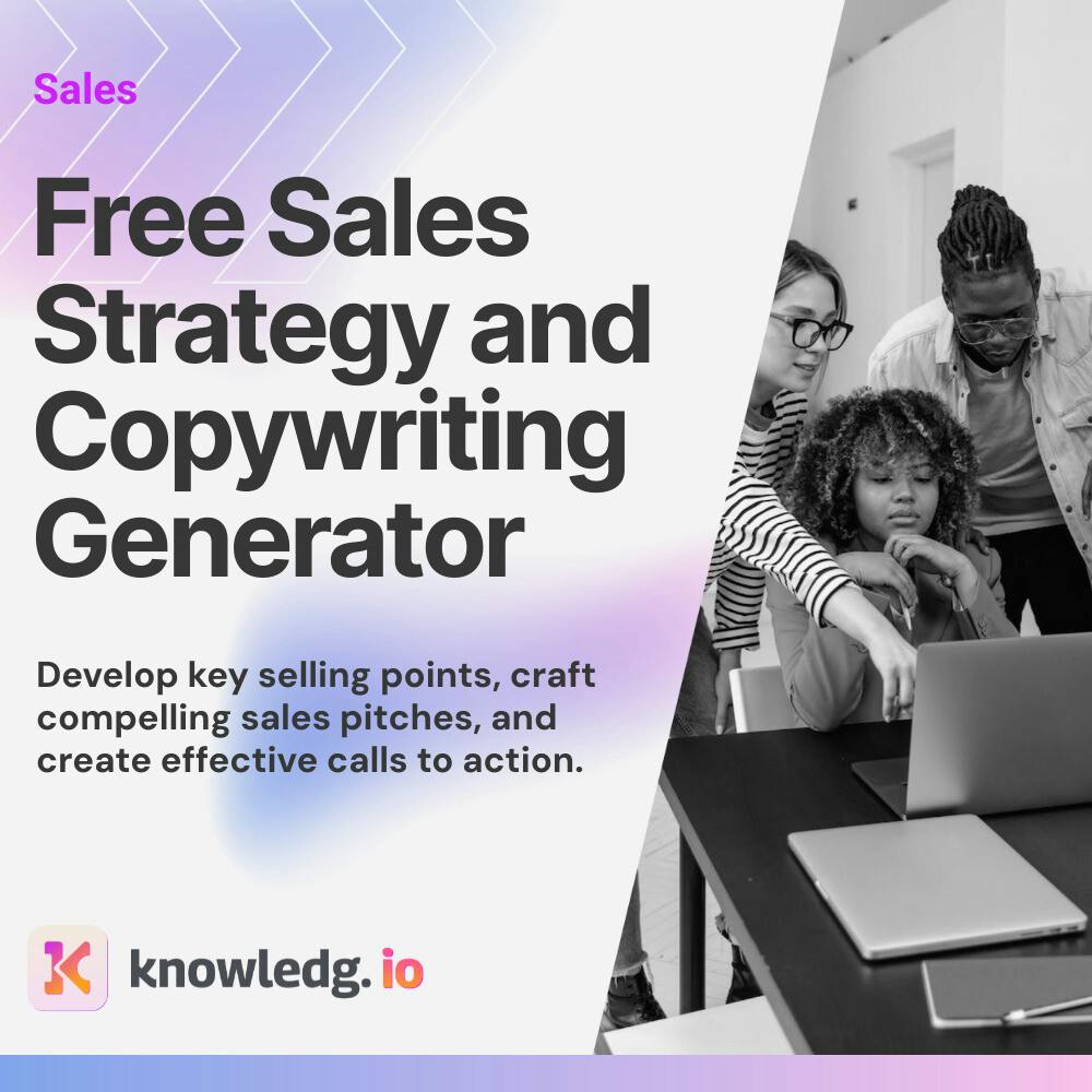 Free Sales Strategy and Copywriting Generator